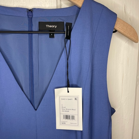 Theory Blue V Neck Dress - Picture 3 of 7